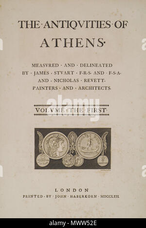 . English: James Stuart & Nicholas Revett. The Antiquities of Athens measured and delineated by James Stuart F.R.S. and F.S.A. and Nicholas Revett Painters and Αrchitects, London, John Nichols, 1794 . 1794.   James Stuart  (1713–1788)      Alternative names James 'Athenian' Stuart  Description Scottish anthropologist, architect, archaeologist and painter  Date of birth/death 1713 2 February 1788  Location of birth/death London London  Authority control  : Q2661131 VIAF: 44317198 ISNI: 0000 0001 2279 0902 ULAN: 500117245 LCCN: n82211464 NLA: 35529775 WorldCat      Nicholas Revett  (1720–1804)   Stock Photo