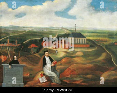 . Thomas a Kempis on Mount Agnes . 17th century 605 Thomas a kempis agnietenberg painting Stock Photo