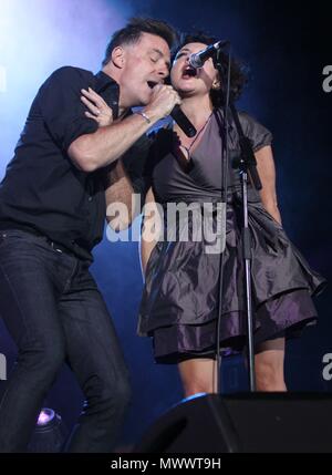 Liverpool,Uk, Scottish Ban Deacon Blue perform in liverpool as part of the Summer Pops festival, Credit Ian Fairbrother/Alamy Stock Photos Stock Photo