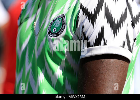 London, UK. Wembley Stadium, London, UK. 2nd June, 2018. International football friendly, England versus Nigeria; Nigeria world cup 2018 Nigerian World Cup kit Credit: Action Plus Sports/Alamy Live News Credit: Action Plus Sports Images/Alamy Live News Credit: Action Plus Sports Images/Alamy Live News Stock Photo