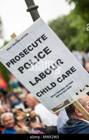 Manchester, UK. 2nd June 2018. A banner at The Democratic Football Lads Association march in Manchester two weeks after the anniversary of the Manchester Bomb.  The March was met by a counter demonstration by organised by Stand Up to Racism. Credit: SOPA Images Limited/Alamy Live News Stock Photo