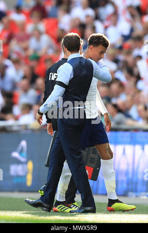 England manager Gareth Southgate speaks to Jarrod Bowen before he goes ...