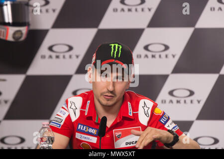 Scarperia, Italy. 2nd June 2018. Qualifications at the Mugello International Cuircuit for the sixth round of MotoGP World Championship Gran Premio d'Italia Oakley on June 2, 2018 in Scarperia, Italy Credit: Fabio Averna/Alamy Live News Credit: Fabio Averna/Alamy Live News Stock Photo