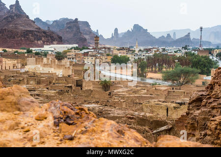 The old ghost town of Al Ula, Saudi Arabia, Middle East Stock Photo