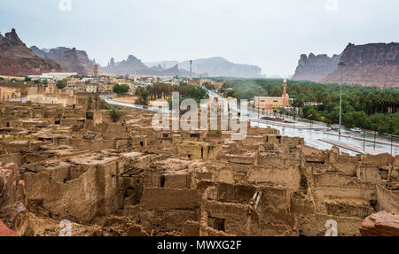 The old ghost town of Al Ula, Saudi Arabia, Middle East Stock Photo