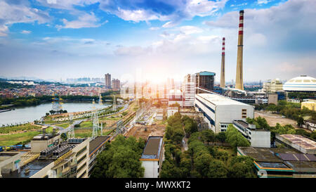 Huangpu Power Plant, Guangzhou City, Guangdong Province Stock Photo