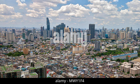 drone shot over Bangkok, Thailand Stock Photo