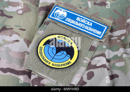 KIEV, UKRAINE - August 19, 2015. Speznaz - Russian Special Forces uniform badge Stock Photo