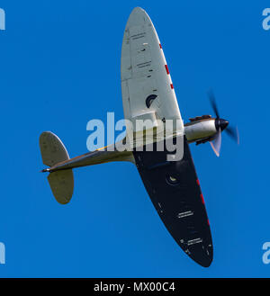 Aircraft display at Old Warden Airfield, Bedfordshire as part of the RAF 100 air show for the Shuttleworth Collection Stock Photo