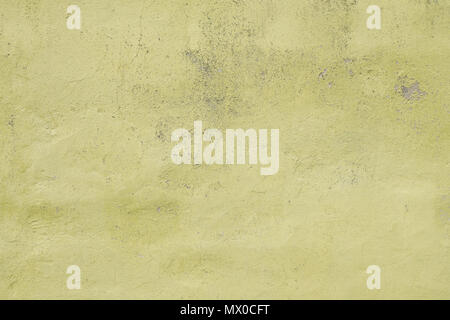 weathered green wall background texture pattern with cracked plaster Stock Photo