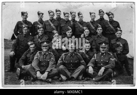 New Recruits During Basic Training for the 68th Medium Regiment Royal Artillery Regiment. 233/234 Battery. Liverpool UK 1939. WW 2 Stock Photo