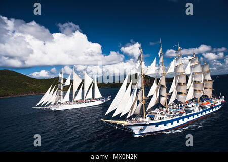 Impressive windjammer parade in the kiel bay. Windjammer under sail. Individually or in the splendid panorama. Stock Photo