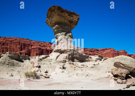 Views of alien looking stone formations in Ischigualasto Provincial Park Stock Photo