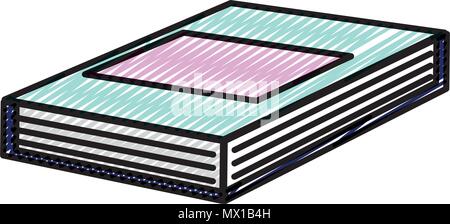 doodle close book front board style education Stock Vector