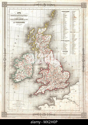 Iles Britanniques Dresees Dappres La Carte Anglaise De Wild - 