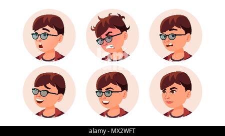 Avatar Icon Woman Vector. Round Portrait. Cute Employer. Isolated Flat Cartoon Illustration Stock Vector