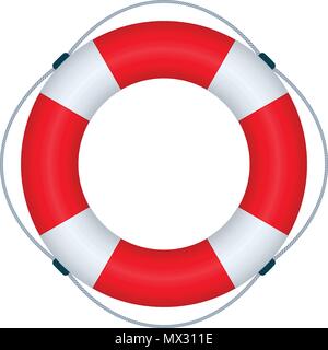 Lifebuoy icon on white background. Vector icon design. Stock Vector
