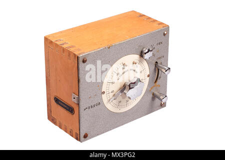 Old device isolated on a white background Stock Photo