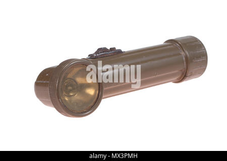 World War Two Period US Army Flash Light on white background Stock Photo