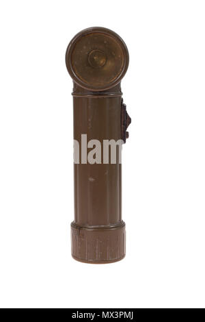 World War Two Period US Army Flash Light on white background Stock Photo