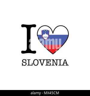 República Amor Eslovénia Emblema Coração Bandeira Slovenija Com Forma  Coração imagem vetorial de Koltukov_Alek© 232407226