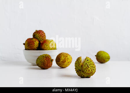 Lychees in bright background Stock Photo
