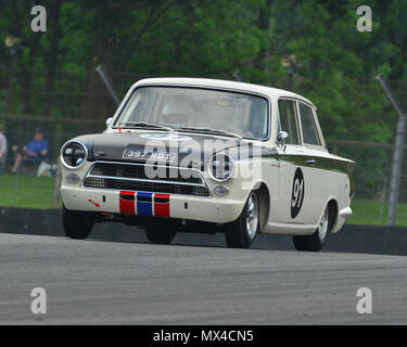 Martin Strommen, Ford Lotus Cortina, Masters pre-66 touring cars, Masters Historic Festival, Brands Hatch, Sunday 27th May 2018, Brands Hatch, classic Stock Photo