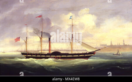 59 Arthur Smith - The ‚Duke Of Richmond‘ Leaving Aberdeen For The North , 1843 Stock Photo