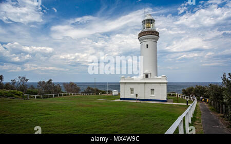 Norah Head lighthouse at Norah Head, NSW, Australia taken on 20 December 2017 Stock Photo