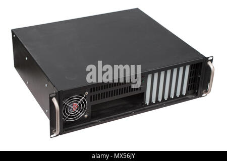 server rack case on white background Stock Photo