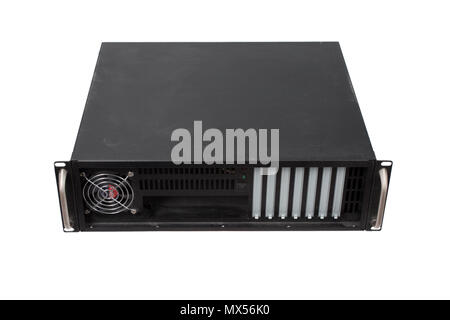 server rack case on white background Stock Photo
