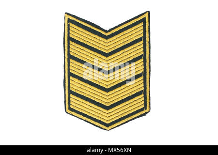 Insignia of military rank isolated on white background. Stock Photo