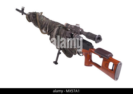 camouflaged sniper rifle with scope Stock Photo - Alamy