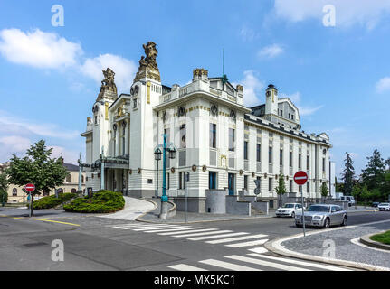 Municipal Theater in Art Nouveau style, Mlada Boleslav, Czech Republic Stock Photo