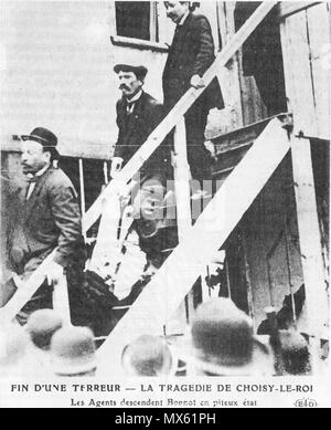 . foto de jornal sobre o cerco ao anarquista Jules Bonnot . 1911. Unknown 120 Cerco a bonnot 03 Stock Photo