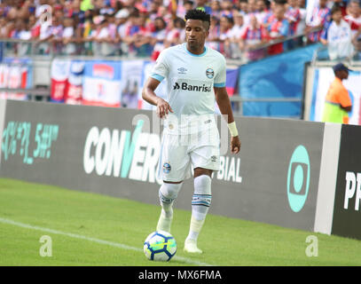 Salvador, Brazil. 03rd June, 2018. Bruno Cortez Gremio player during game between Bahia and Grêmio, held on Sunday (03) in a game valid for the 9th round of the Brazilian Championship. At the Fonte Nova Arena in Salvador, BA. Credit: Tiago Caldas/FotoArena/Alamy Live News Stock Photo