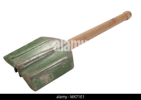 infantry small shovel isolated on white background Stock Photo