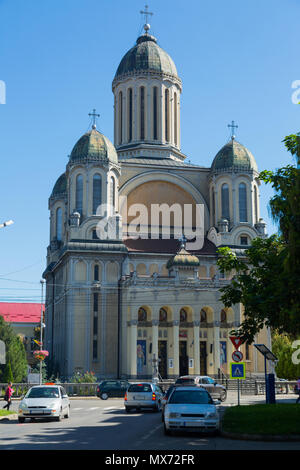 Biserica Adormirea Maicii Domnului in Satu Mare is architecture landmark in Romania. Stock Photo