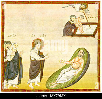 CodexEgberti Fol036v HealingAtBethesda Stock Photo Alamy