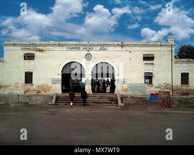 . English: The central railway station is the main railway station of Farooqabad built during the British region around the nineteenth century. 21 February 2014, 15:28:30. Zaid Mughal 203 Farooqabad Railway Station Stock Photo