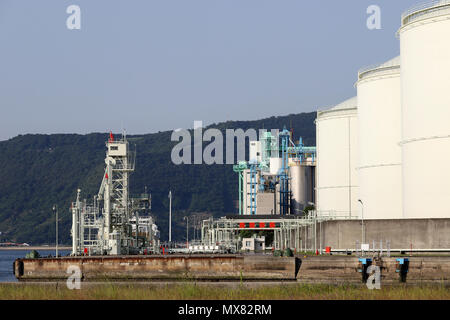 tanks, storage tanks for oil and petroleum products, oil storage equipment Stock Photo