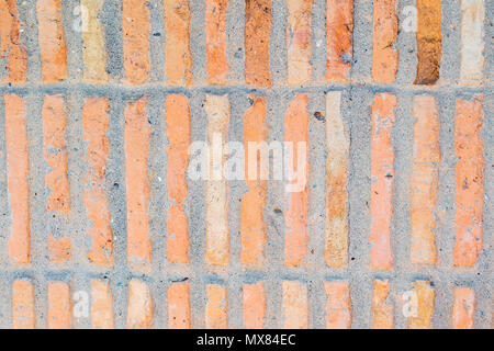 wall made of red bricks with mediterranean style Stock Photo