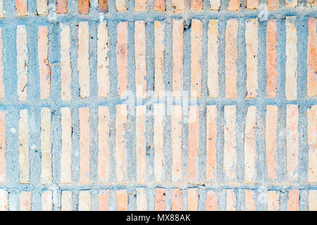wall made of red bricks with mediterranean style Stock Photo