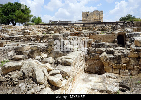 ZIPPORI, ISRAEL - CIRCA MAY 2018 The Crusader Citadel and ruins Stock Photo
