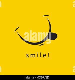 Smiley with tongue. Fools day card. Vector illustration Stock Vector