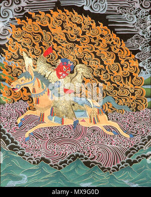 . English: Begtse, Protector of Mongolia and Mongolian Buddhism . 4 September 2007, 11:51:41. Unknown 78 Begtse (Tibetan Thangka Painting) Stock Photo