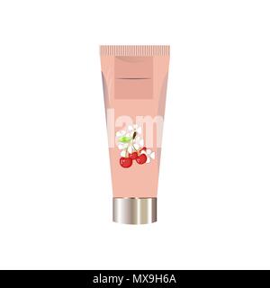 Blank cosmetic package container for cream, powder or gel Eps 10. Stock Vector