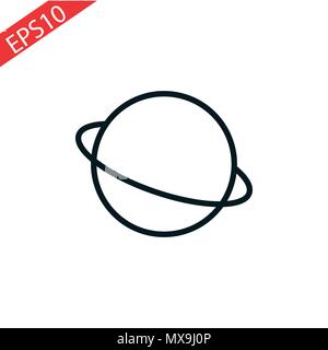 Simple Saturn vector icon Eps 10.Vector saturn icon. Stock Vector