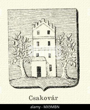 . English: old coat of arms of Ciacova, in the Banat region (Timiş County) . 19th century print of an older work. Unknown 281 Historical Ciacova CoA Stock Photo