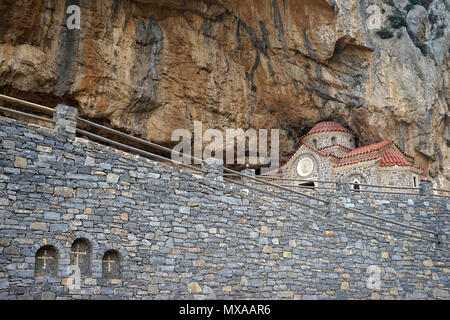 Agios Nikolaos church in Kotsifou canyon on the Crete island, Greece Stock Photo